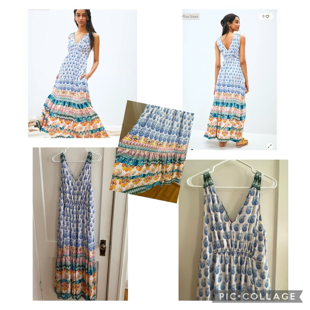 Anthropologie Gathered Maxi Dress